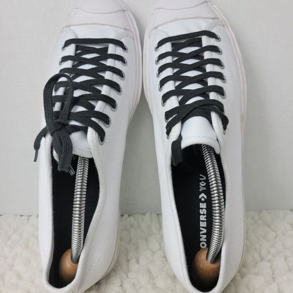 Converse x Jack Purcell Men's Low Top Sneaker Size 10.5 White Canvas Shoes - Picture 9 of 12